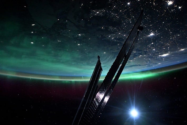 full image aurora from space