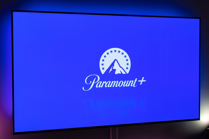 Paramount Plus logo on TV.