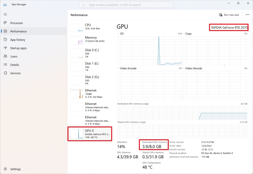 Task Manager GPU details