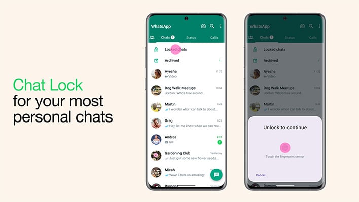 whatsapp chat lock presentation