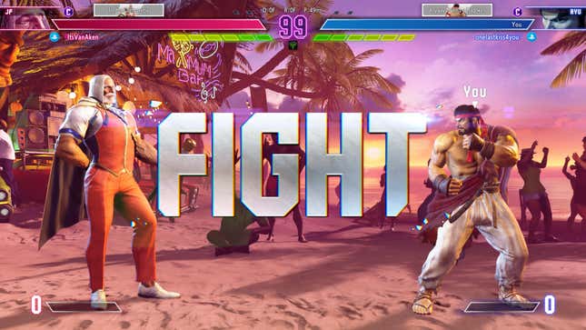 Ryu and JP are seen facing each other on a beach.