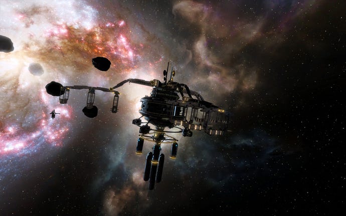 A screenshot of a satellite station from X3: Terran Conflict