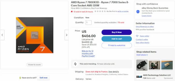 AMD Ryzen 7000X3D promo américaines