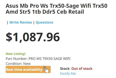 Asus Pro WS TRX50-Sage WiFi