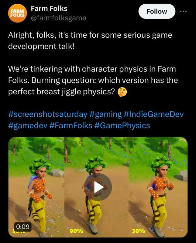The Farm Folks social media post that was deleted.